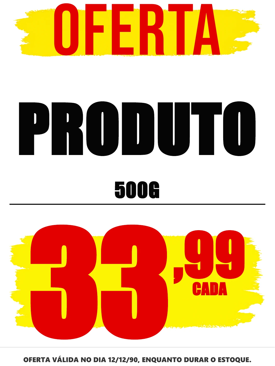 Placa demonstrativa: Oferta clássica