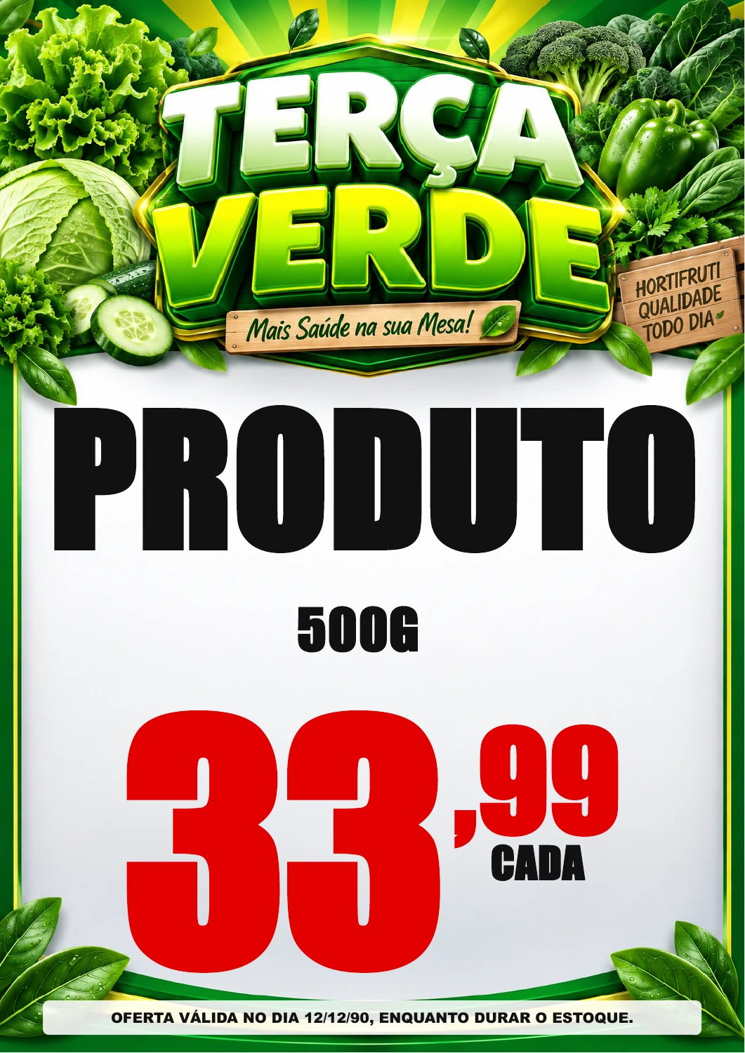 Placa demonstrativa: Terça verde